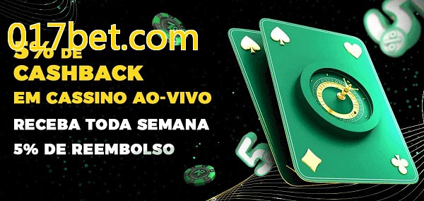 Promoções do cassino ao Vivo 017bet.com